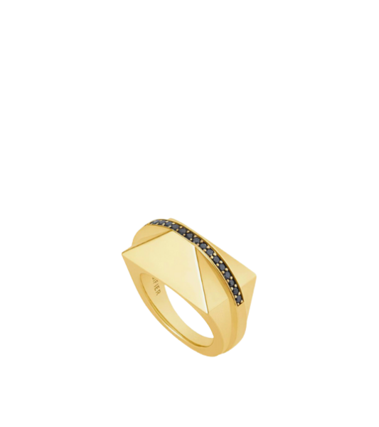 Icon Shard Ring Gold - Black Diamonds