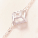 Pyramid Bracelet - Sterling Silver Diamonds