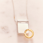 Ruifier 0.063ct Yellow Diamonds Infinity Pendant