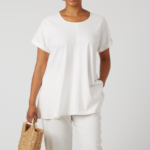 Plus Size White Linen Tops