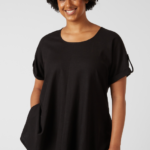 Black Linen Plus Size Top