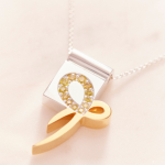 Gold-Yellow Ribbon Necklace