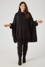 alanis jumper black curvy women's knitwear