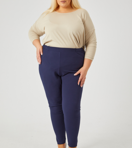 Navy narrow trouser part of the Plus Size Women Trousers.
