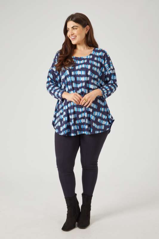 Amy Top Nordic Skies - Plus Size Tops