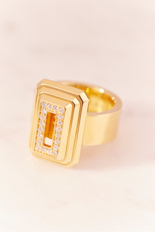 Ruifier Icon Pyramid Ring - Yellow Gold Vermeil
