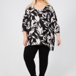 adrianna top - java leaf black