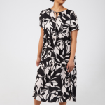 Emma Dress - Java Leaf Black