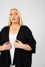 Fern Stretch Linen Jacket - Black