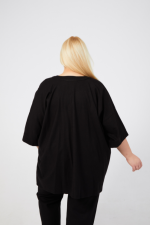 Fern Stretch Linen Jacket - Black