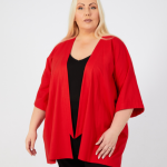 Fern Stretch Linen Jacket - Red