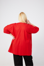 Fern Stretch Linen Jacket - Red