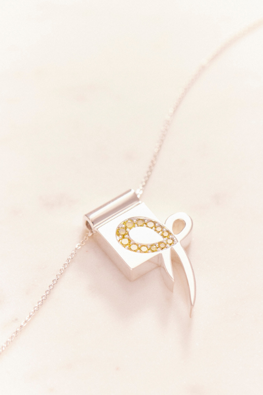 Gold-Silver Ribbon Necklace