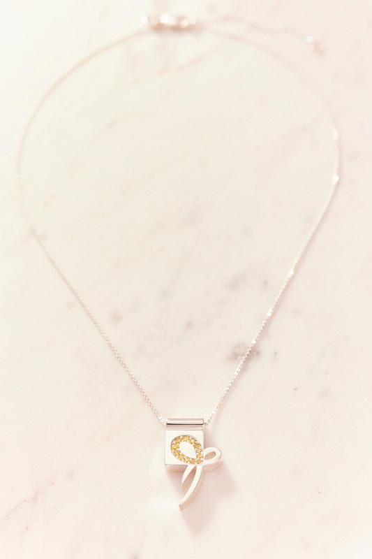 Ruifier Silver and Gold Ribbon Necklace