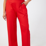 Waverly Stretch Linen Palazzo Trouser – Red