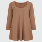 Zoe Flared Top - Camel