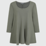 Zoe Flared Top - Olive Green