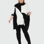 Maxine Colour-Blocked Jumper - Black/White