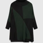 Maxine Colour-Blocked Jumper - Green/Black
